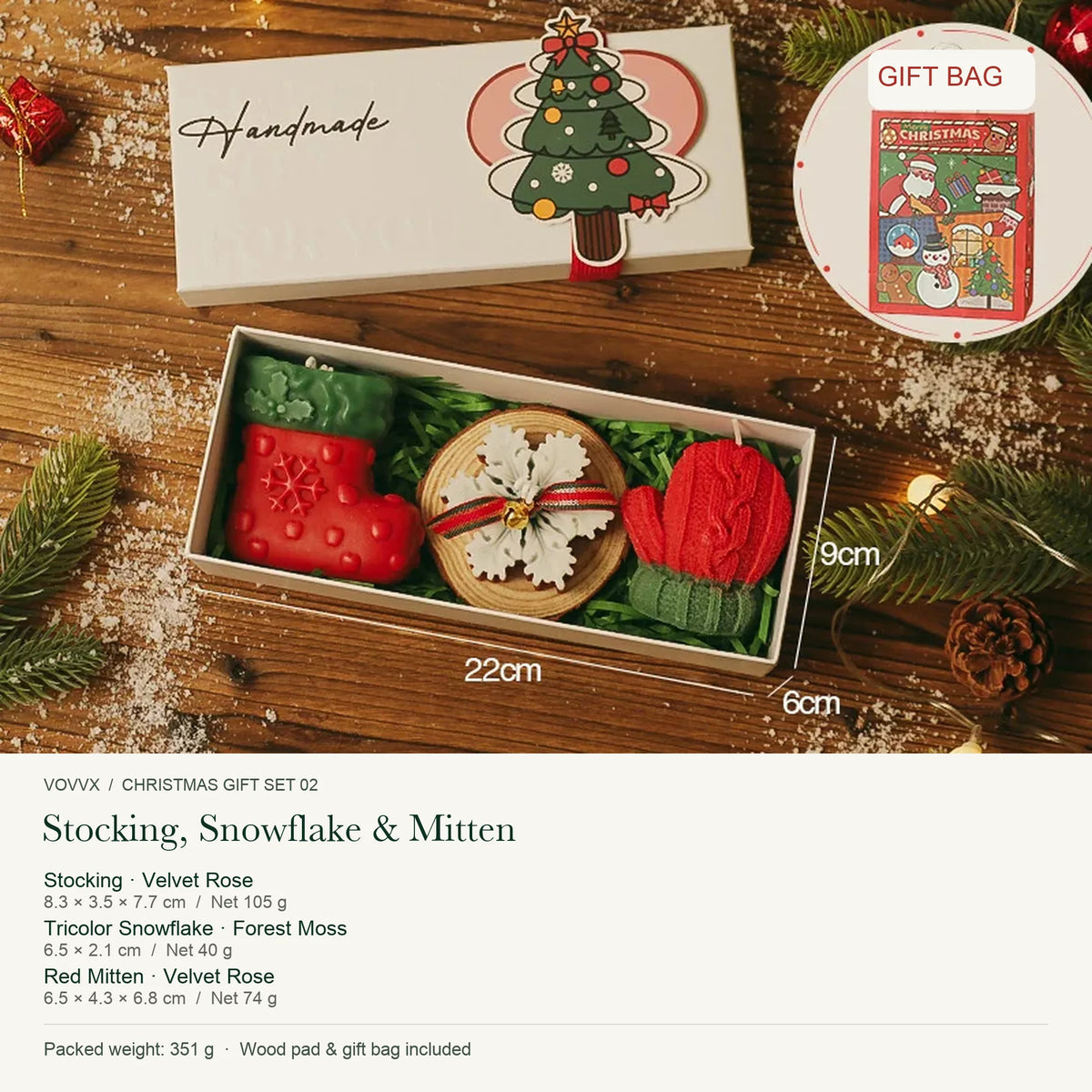VOVVX Christmas Scented Candle Gift Box