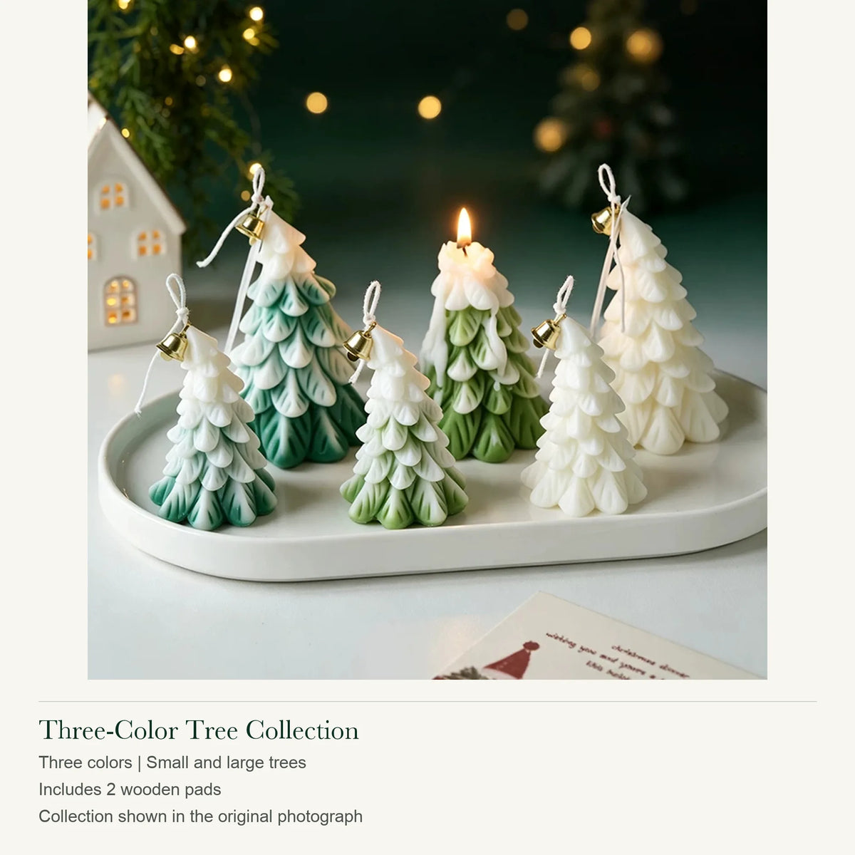 Snowy Christmas Tree Scented Candle Set